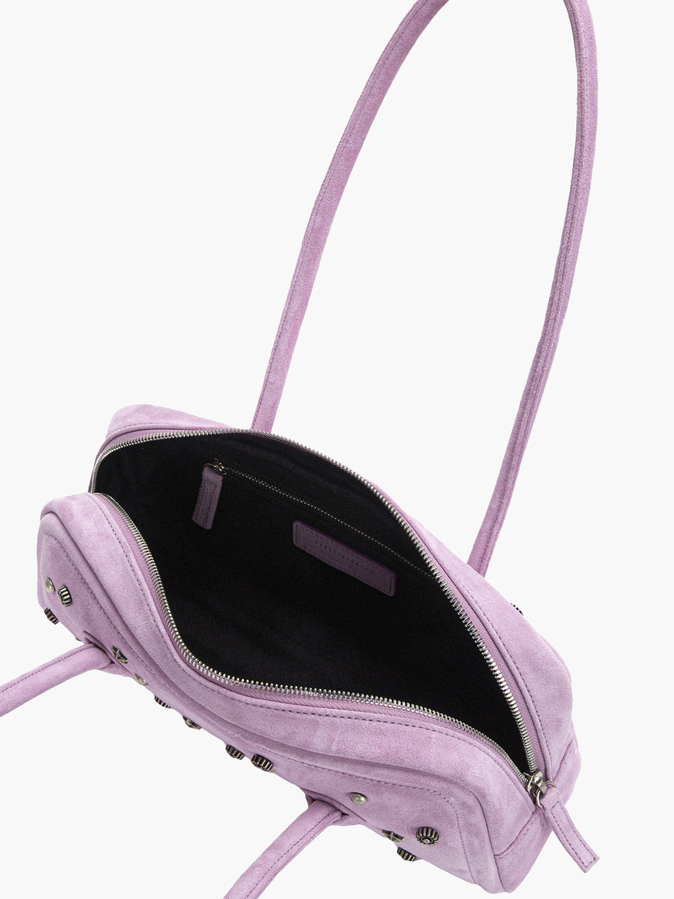 Margesherwood Soft Boston EW lavender pink studded suede