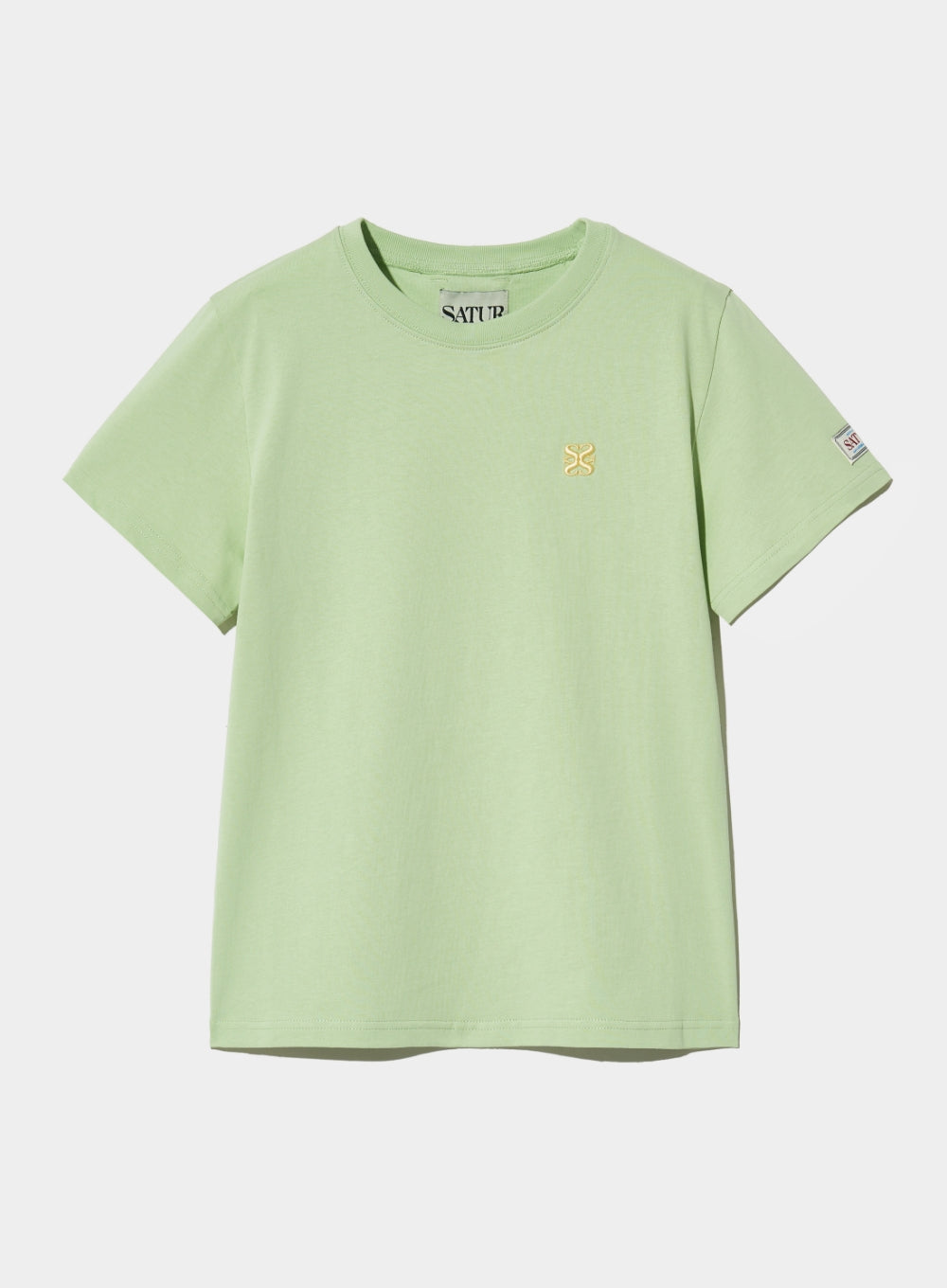 [satur] (W) Classic Small Logo T-Shirt - Olive Mint