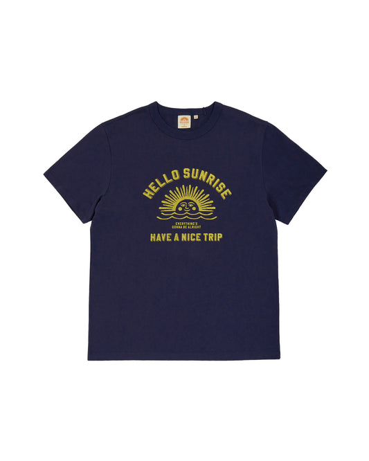 HS VTG Arch Logo Tee_Purple Navy
