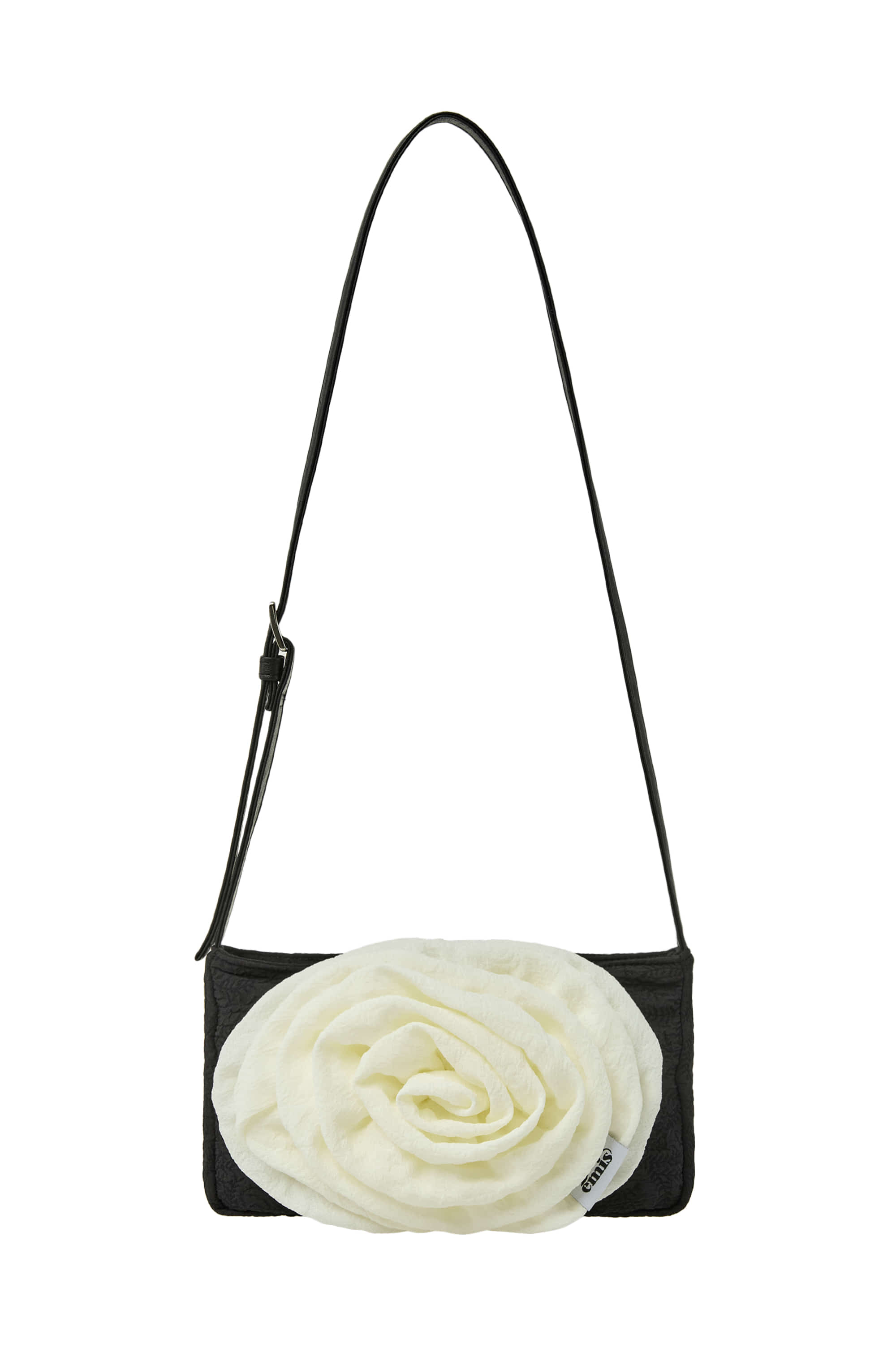 CORSAGE FLAT BAG-BLACK/IVORY