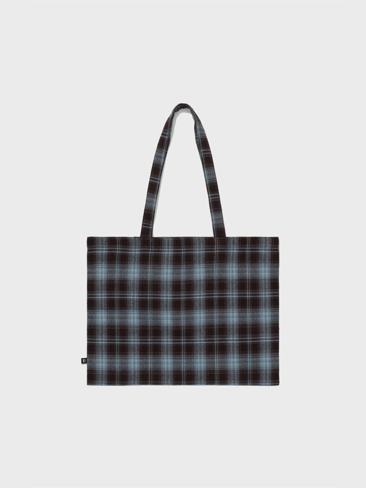 Low Classic Lc Flannel Checked Logo Midi Bag Sky Blue