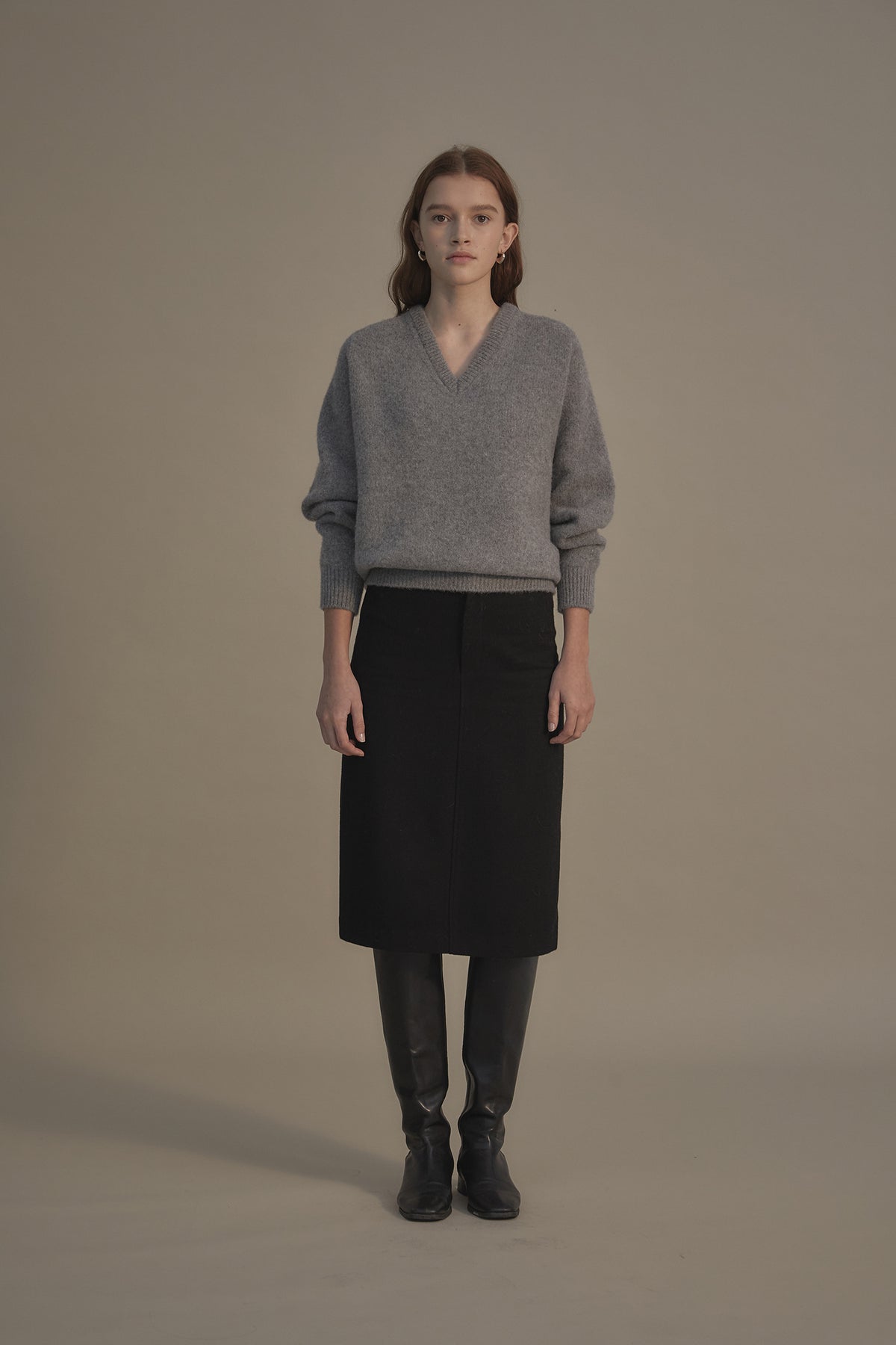 Nothing Written Pound alpaca sweater (Gray)