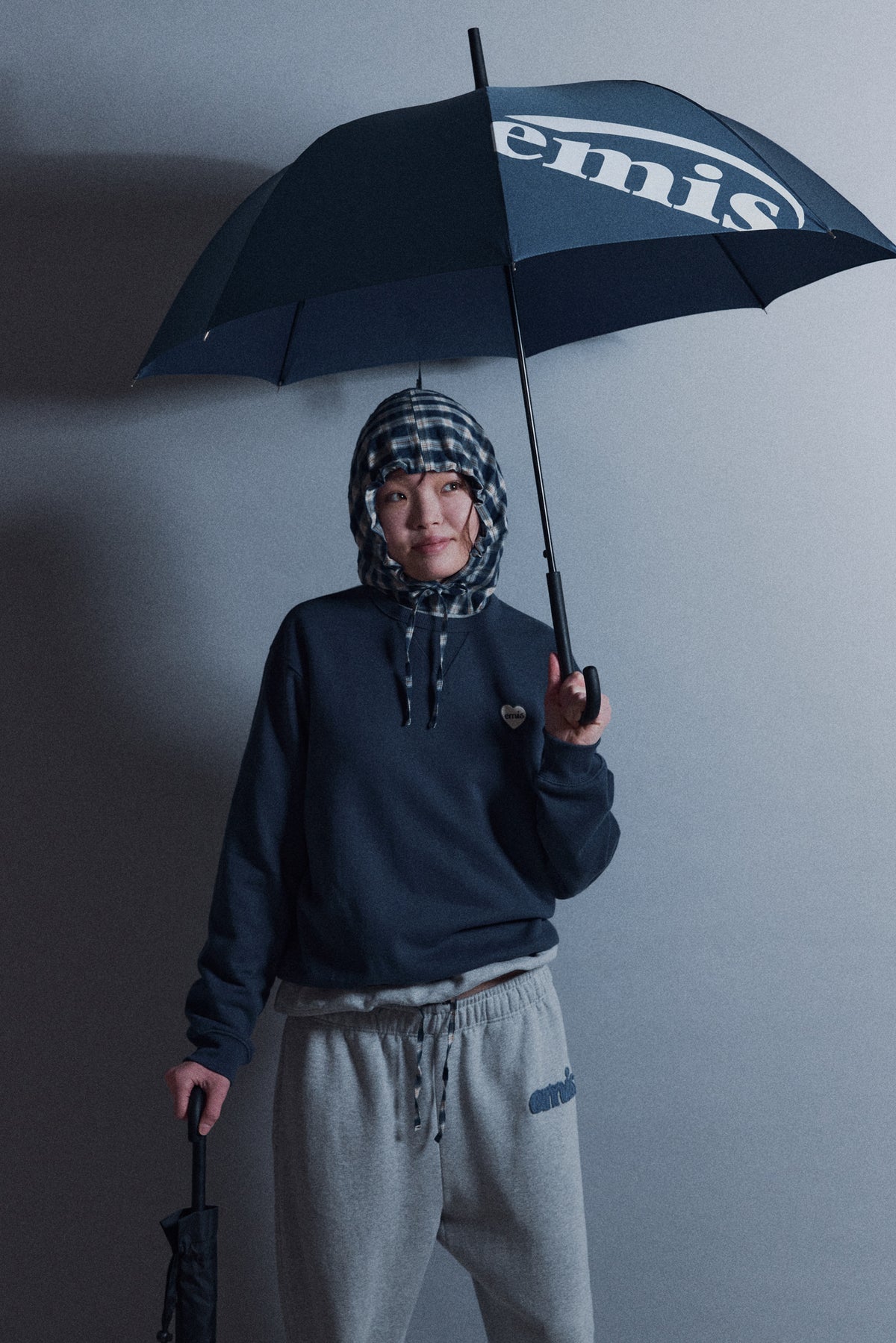 EMIS Stick Umbrella-Navy