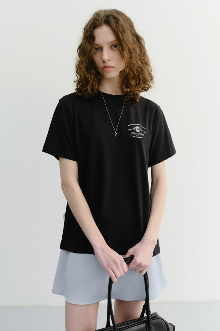 Dunst Unisex Cupid Arch Back Logo T-Shirt Black