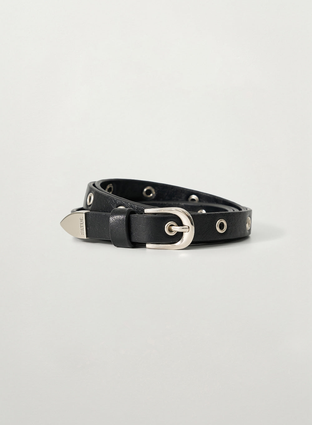 satur Eyelet Buckle Belt - Black - View 4