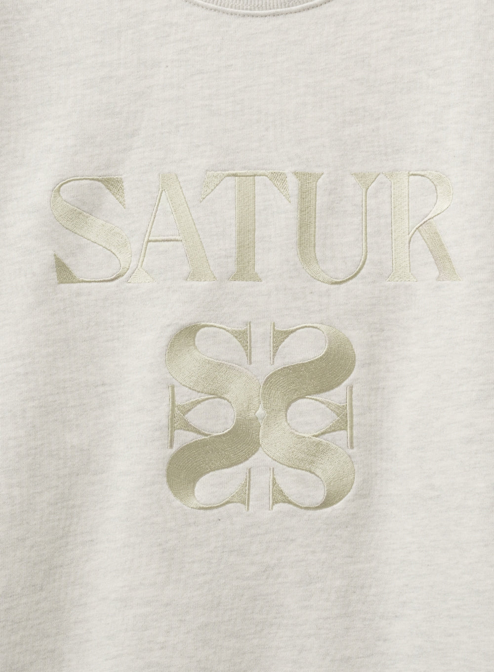 [satur] (W) Classic Logo Sweatshirt - Ivory Beige