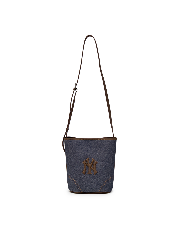 Mlb Denim Color Combination Bucket Bag