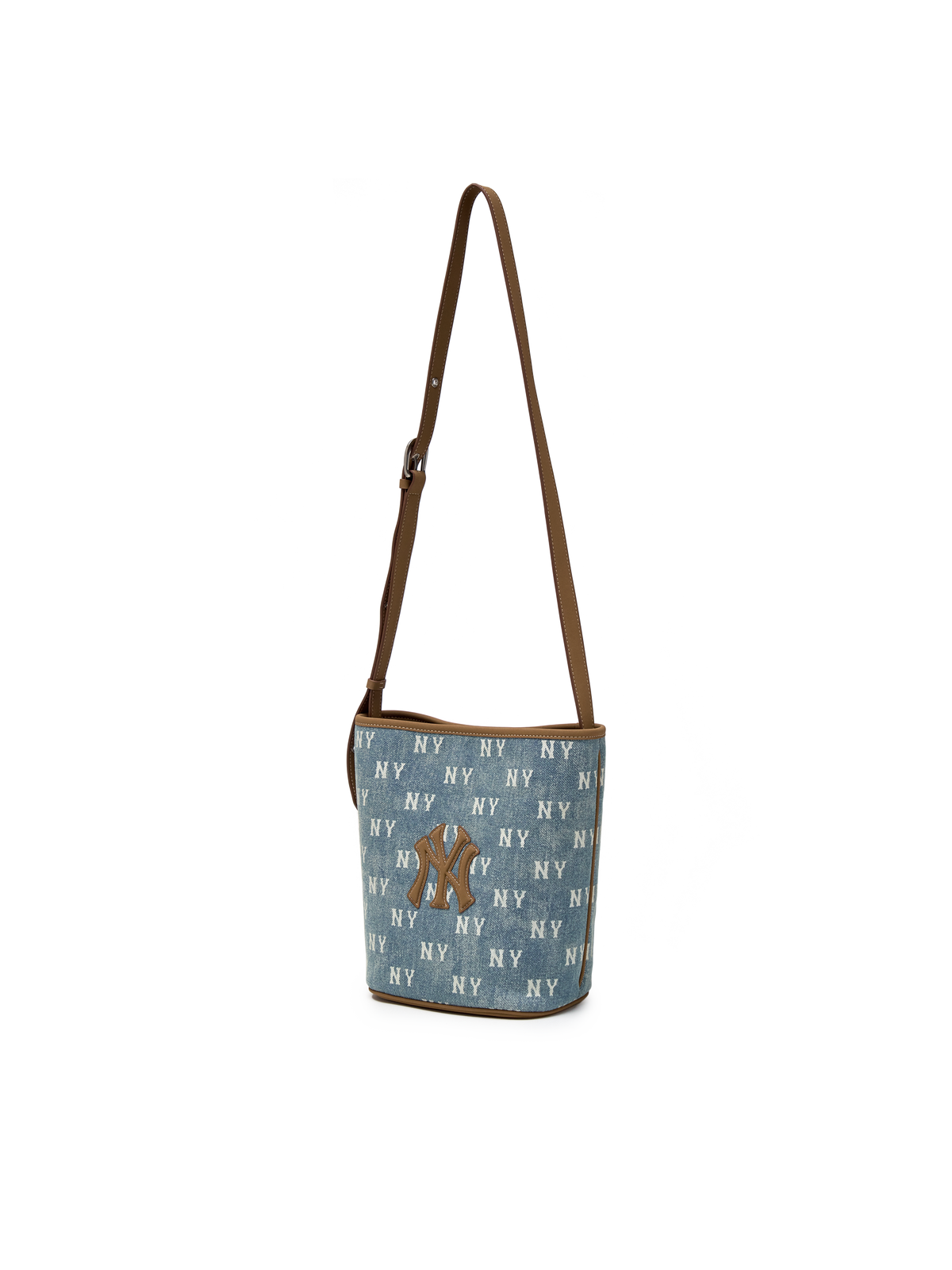 Mlb Classic Monogram Vintage Denim Bucket Bag