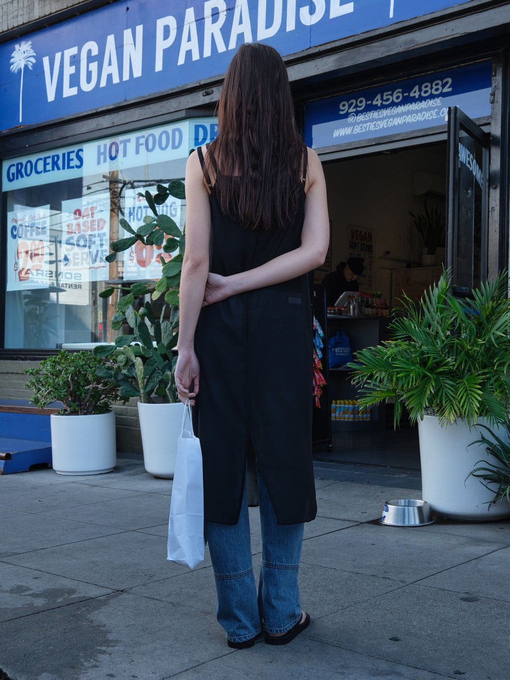 Low Classic Henley Neck Camisole Black