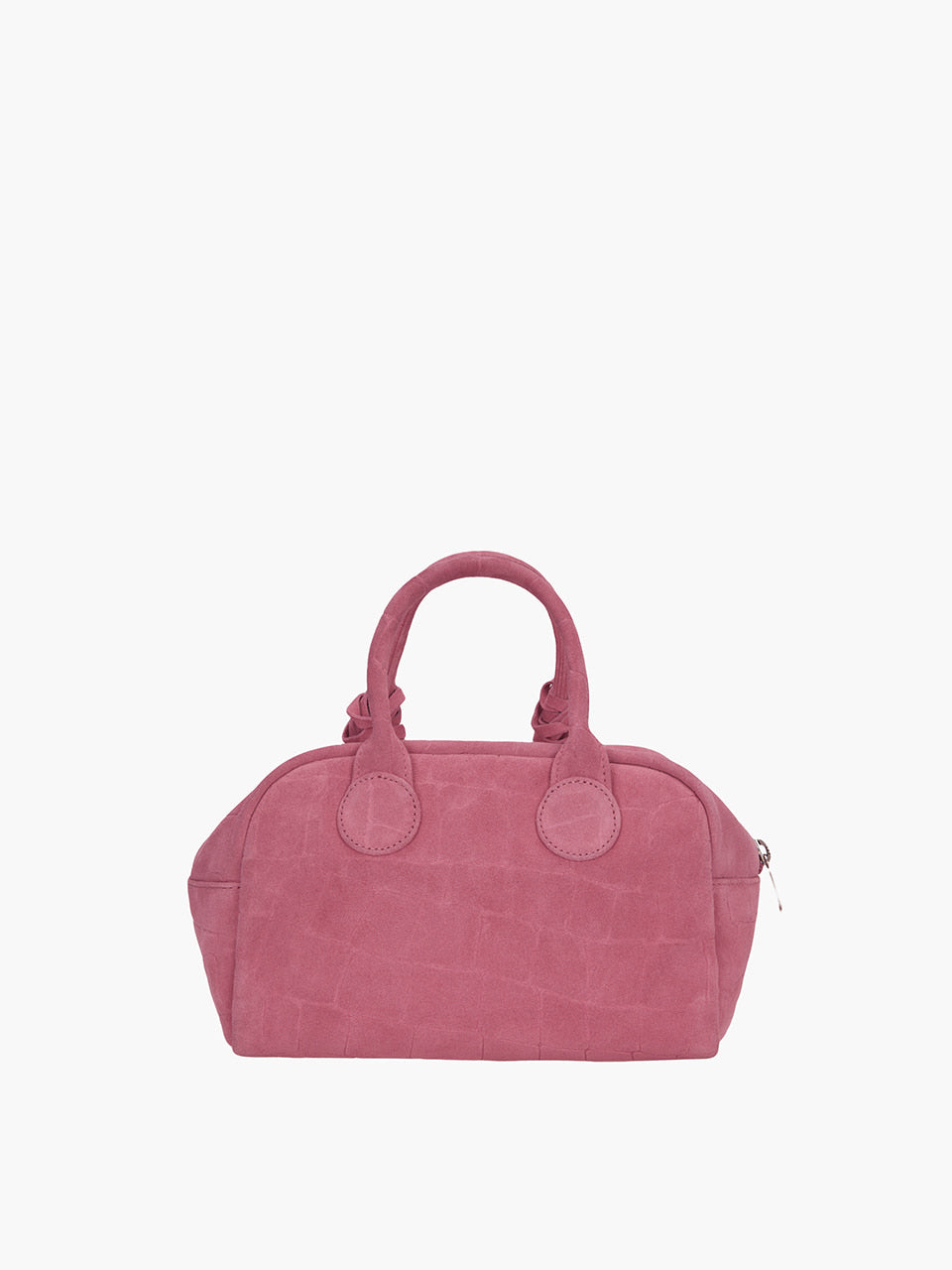 Margesherwood Soft Bowling pink croc-effect suede