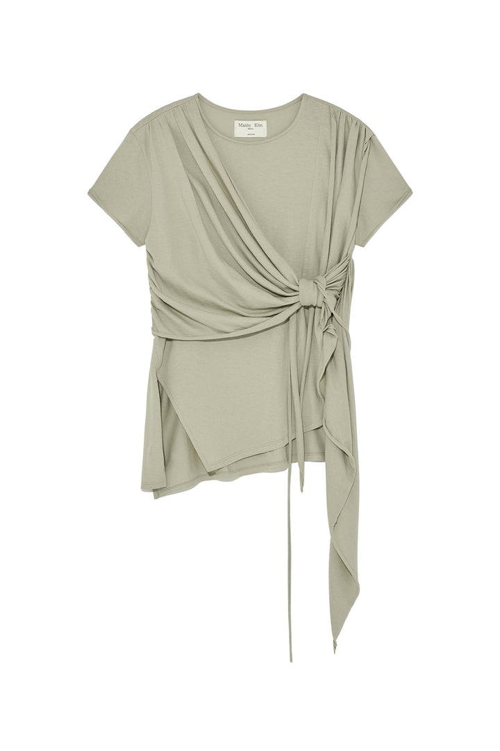 Matinkim Tied Detail String Top IN Light Khaki