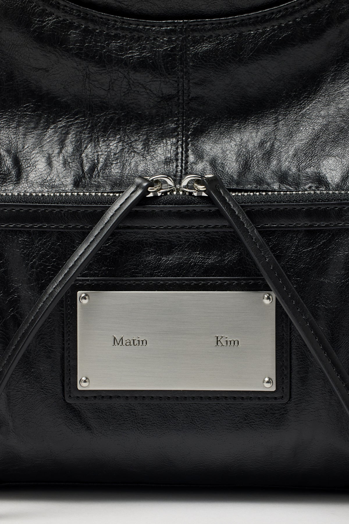 [matinkim] TWO WAY STRAP SQUARE BAG IN BLACK