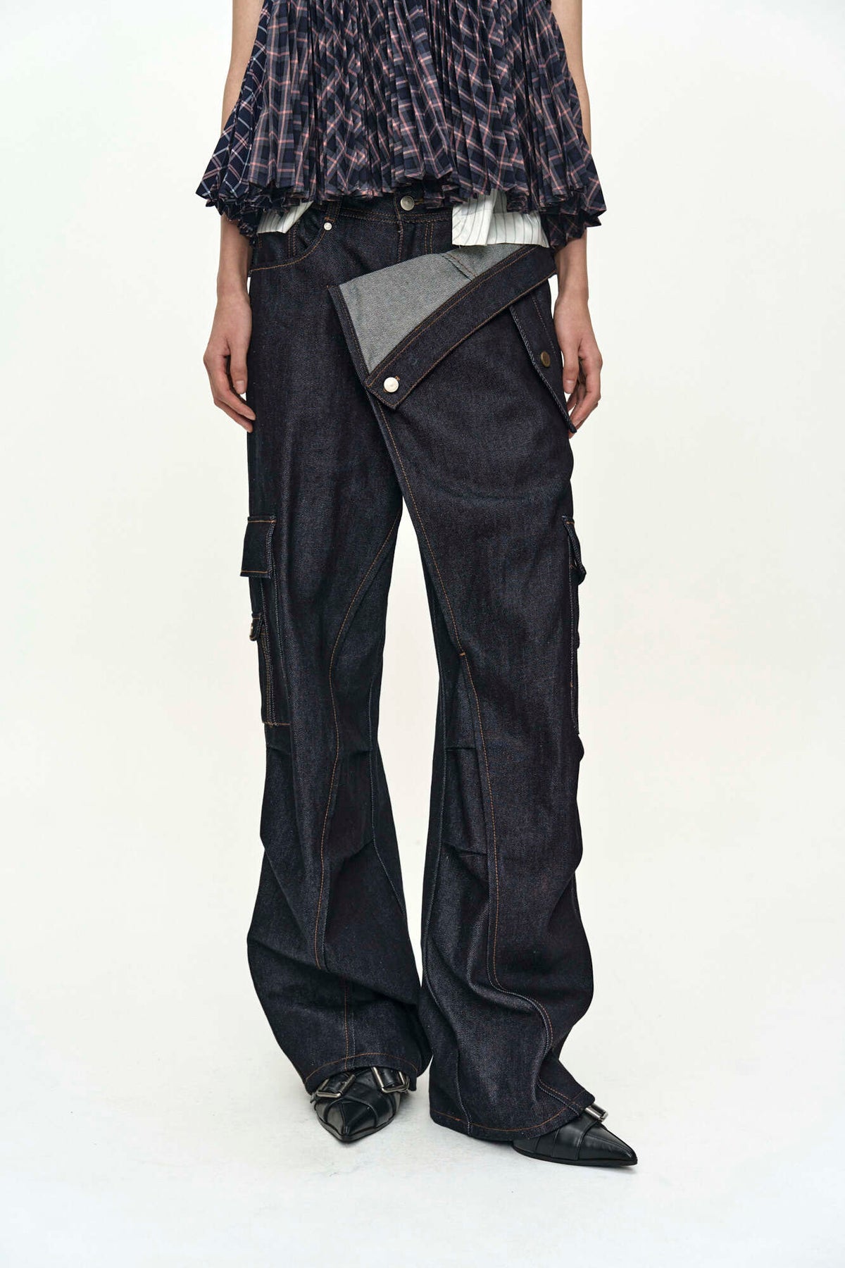 Andersson Bell Rigid Turnover Cargo Jeans