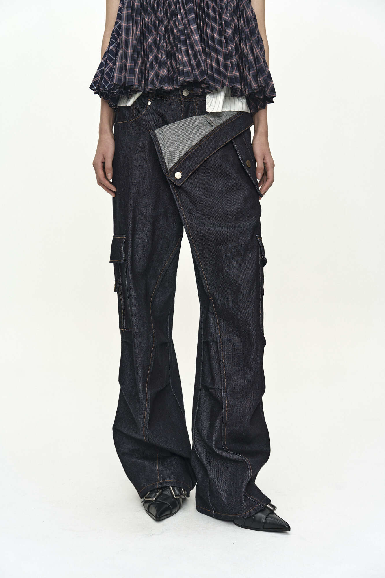 Andersson Bell Rigid Turnover Cargo Jeans