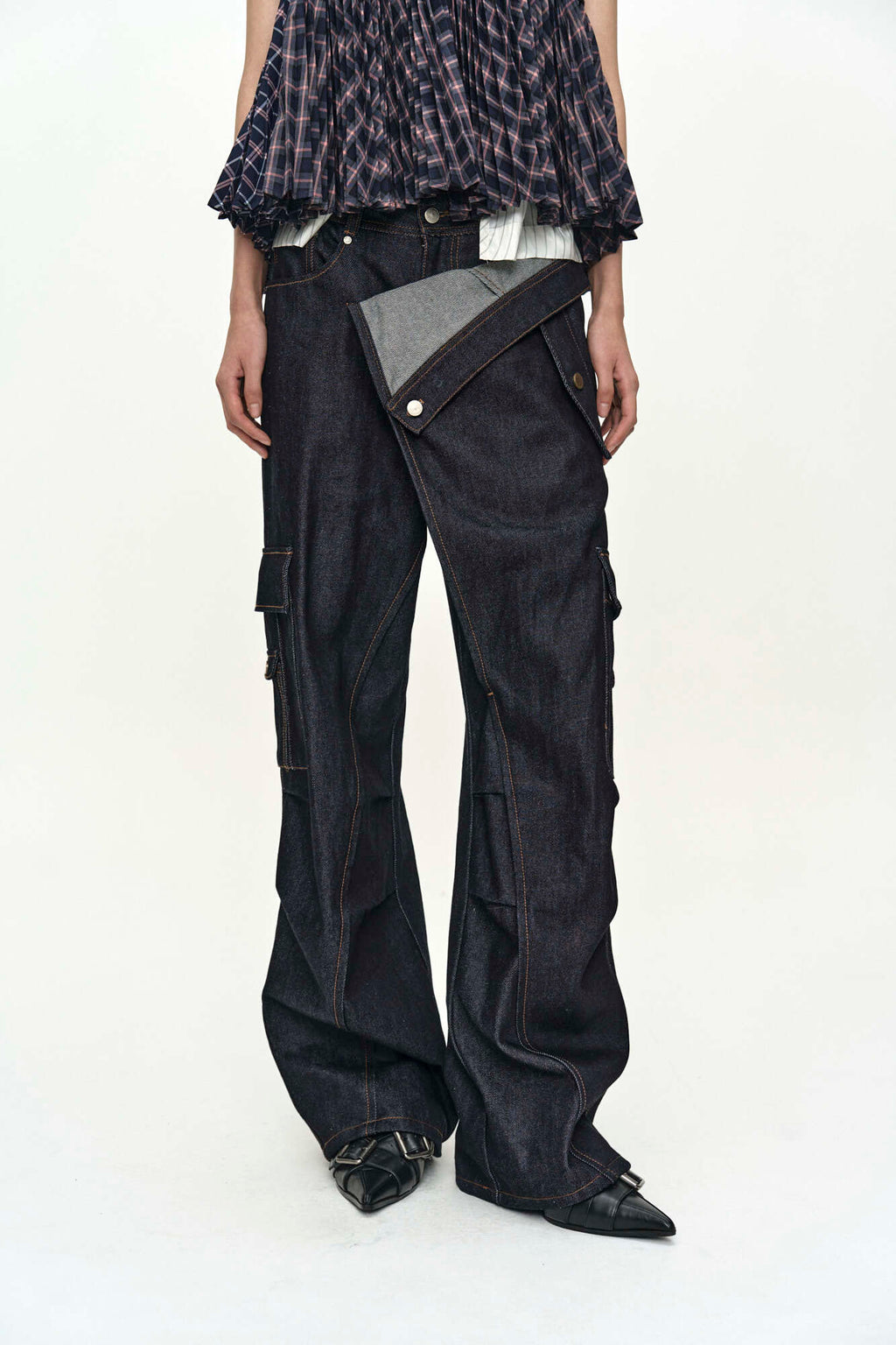 Andersson Bell Rigid Turnover Cargo Jeans