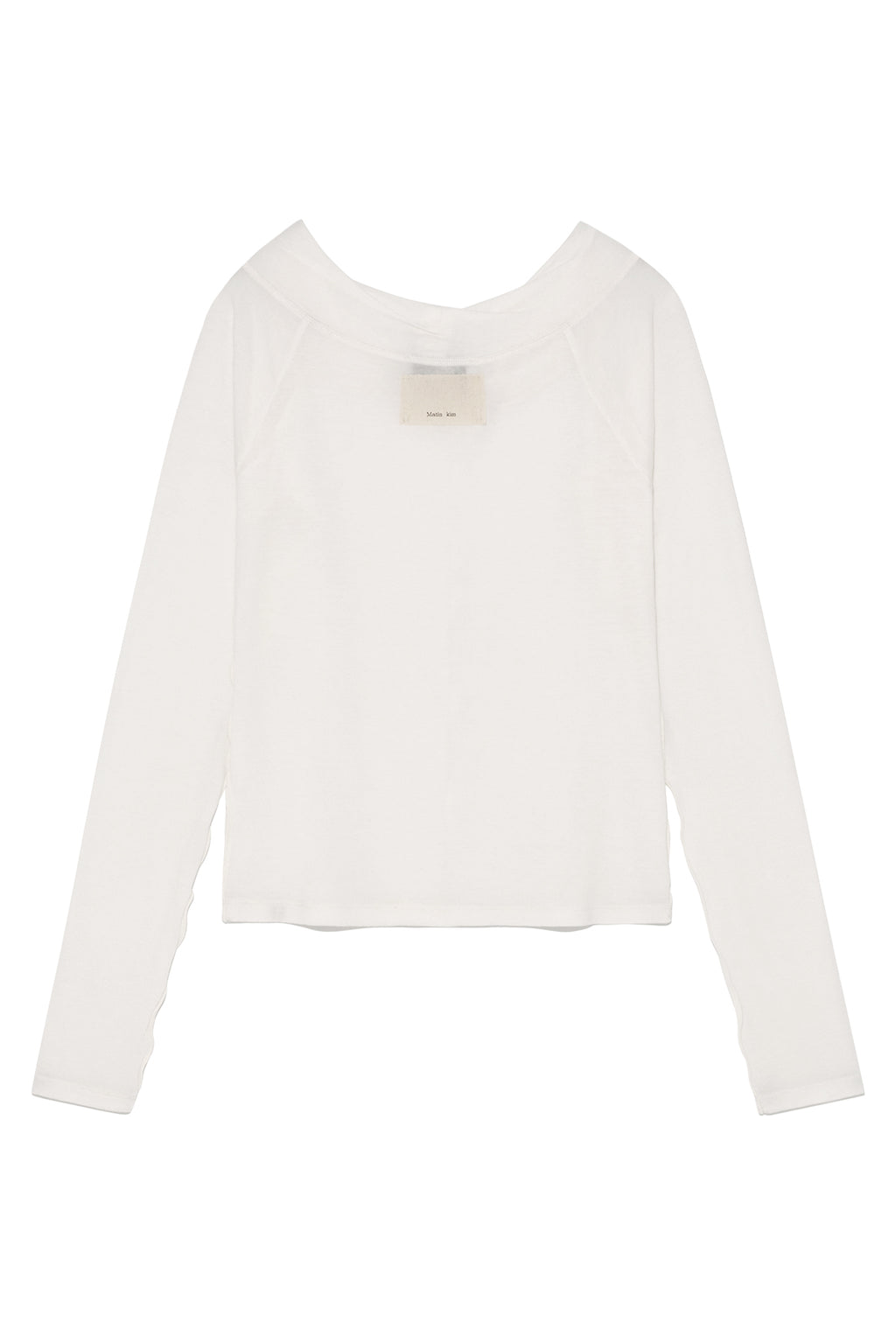 [matinkim] WIDE NECK RAGLAN LONG SLEEVE IN IVORY