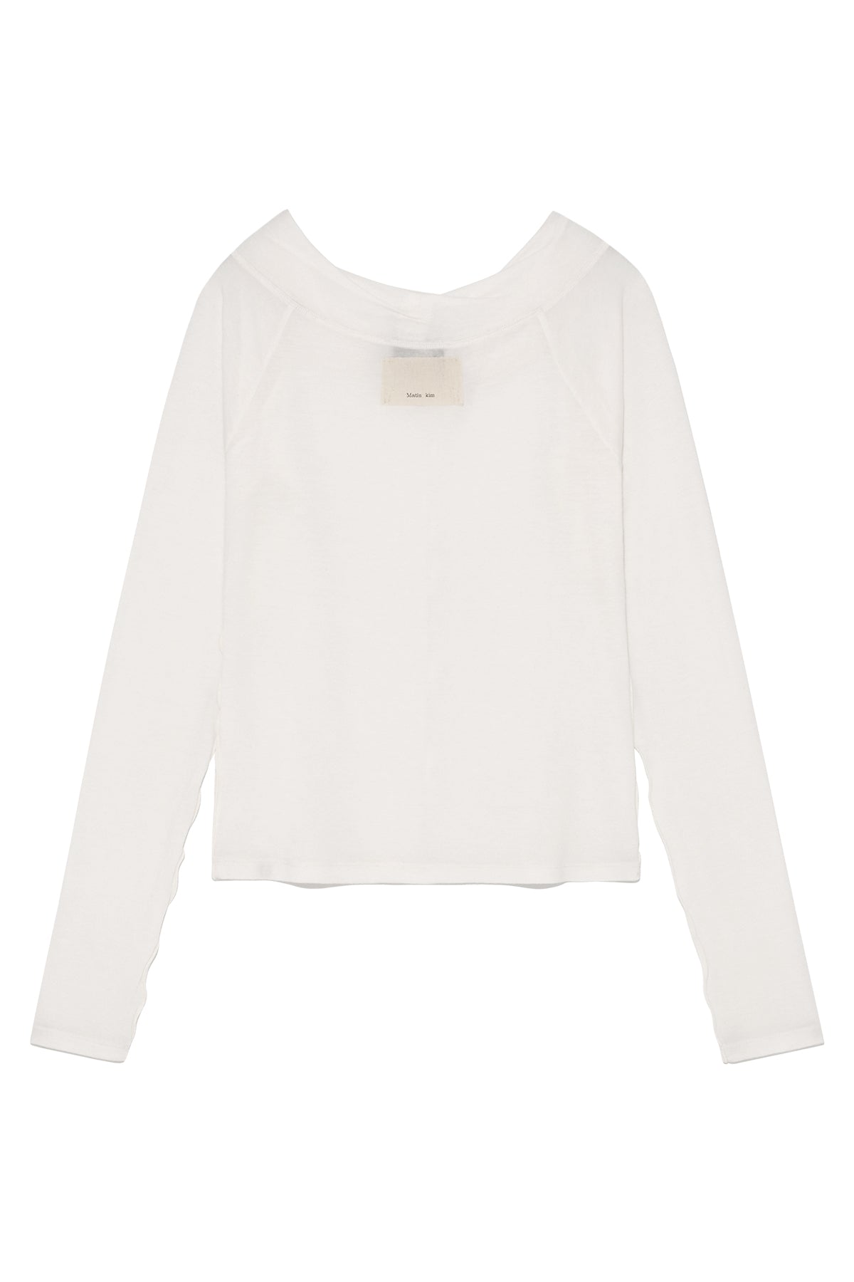 [matinkim] WIDE NECK RAGLAN LONG SLEEVE IN IVORY