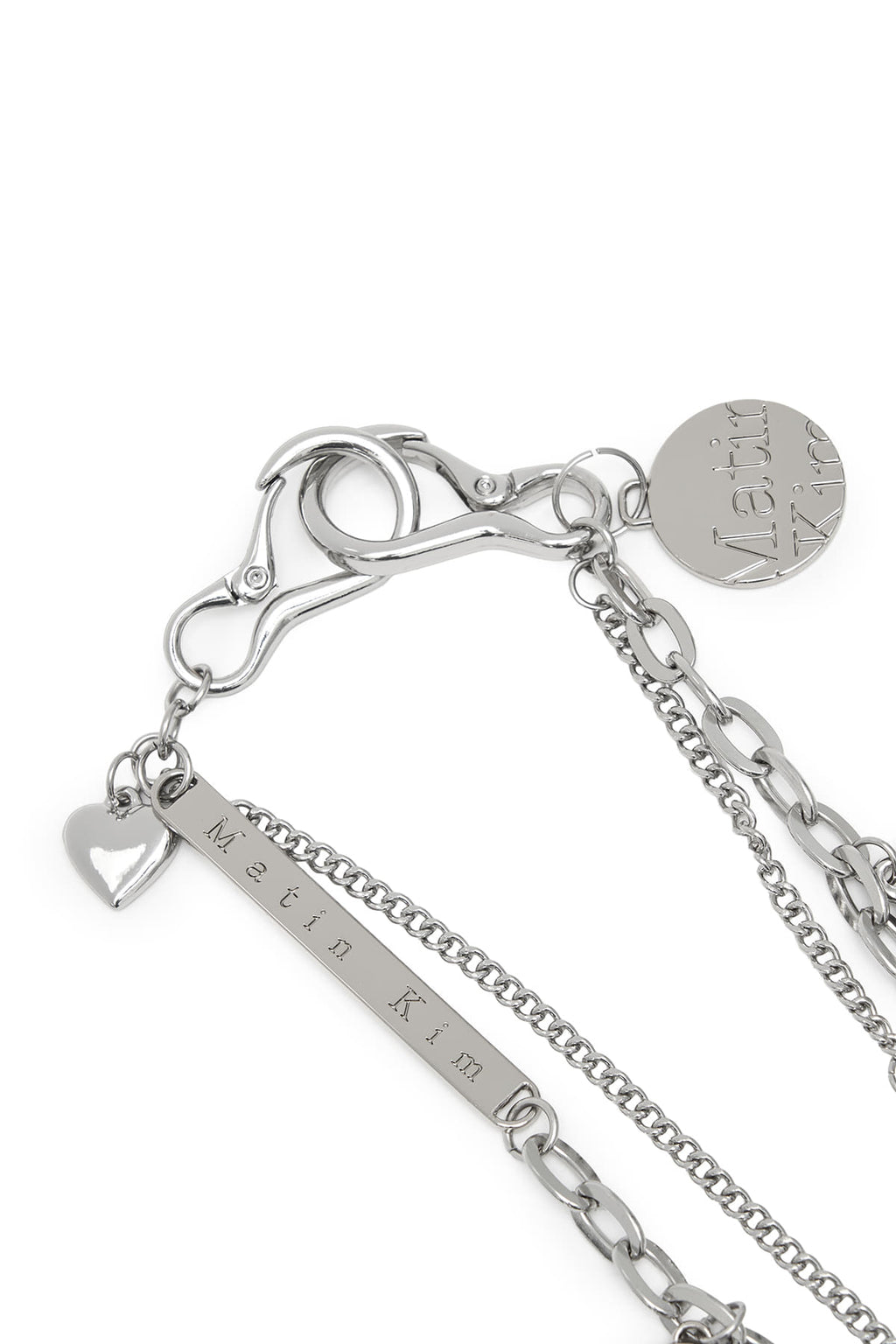 Matinkim Matin Double Metal Chain Strap IN Silver
