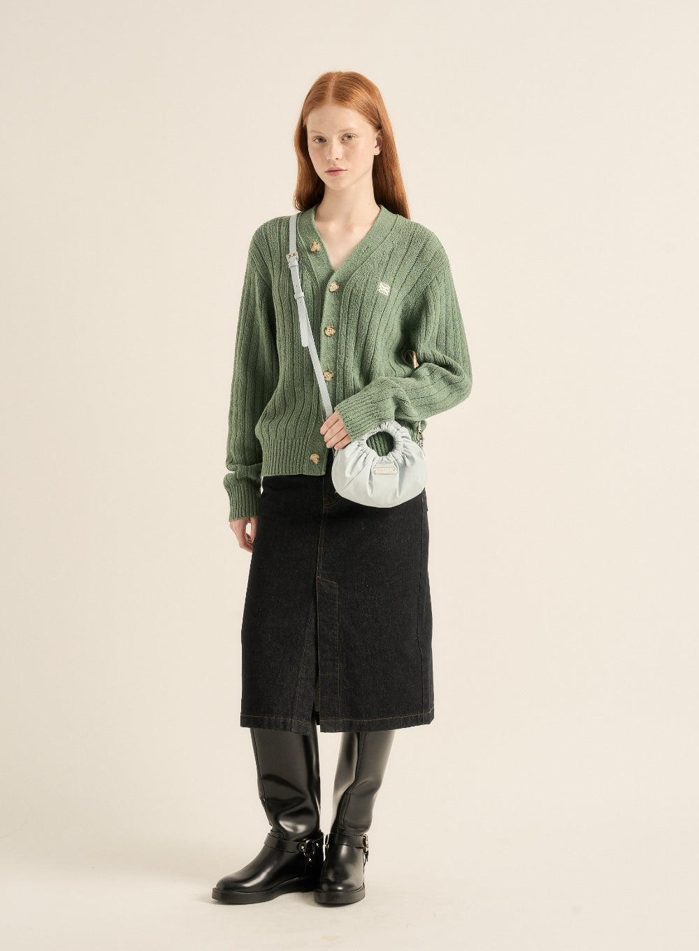 [satur] Scrunchie Mini Tote & Cross Bag - Sky Blue