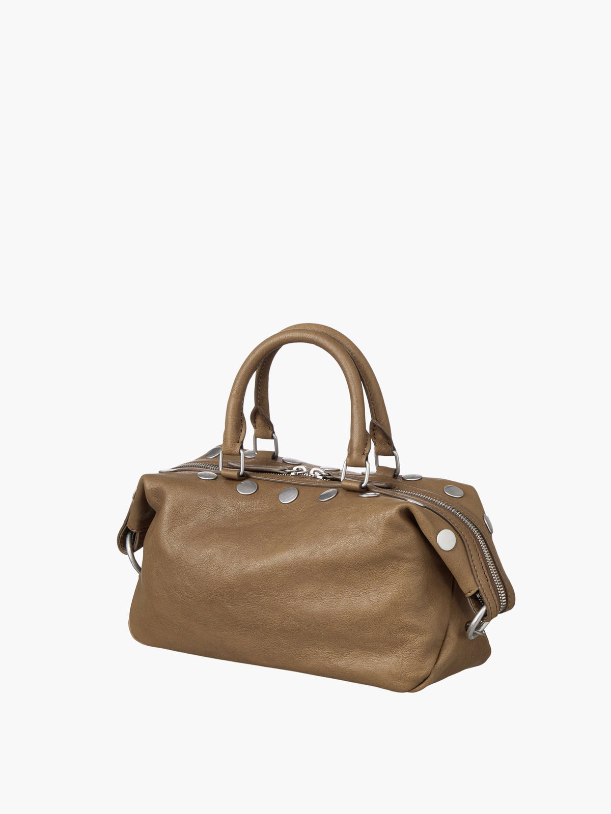 Margesherwood Dumpling Stud Mini vintage camel washed nappa