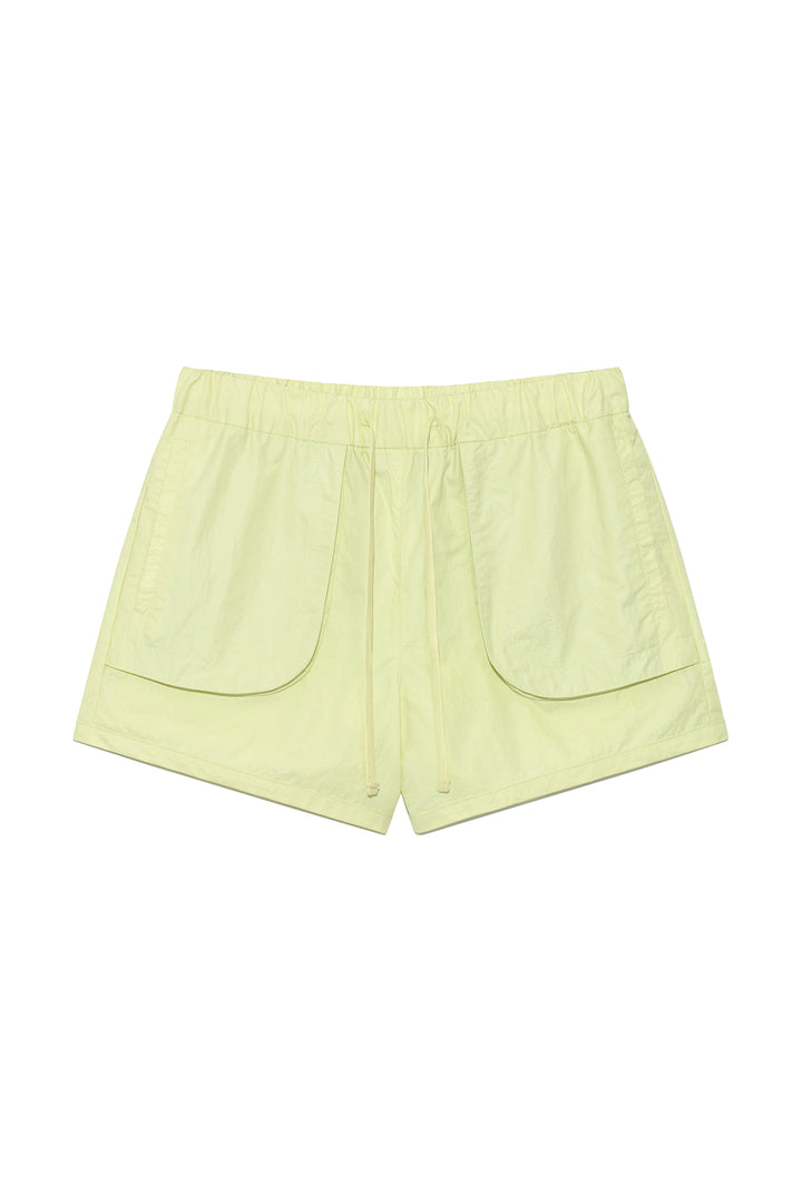 Matinkim Out Pocket Nylon Banding Shorts IN Lime