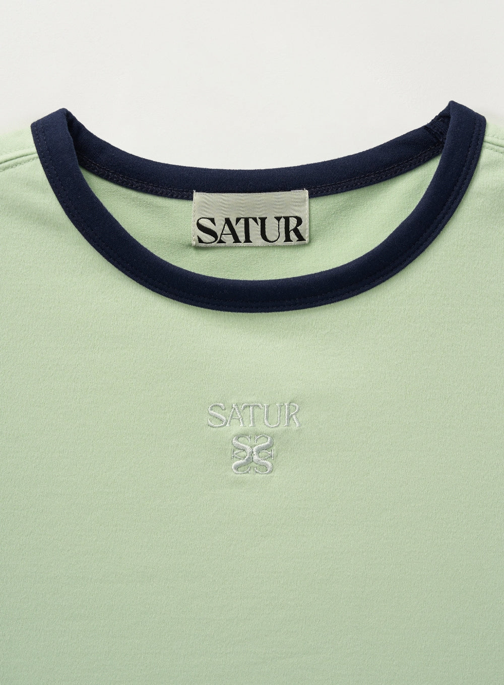[satur] (W) Apero Crop Ringer T-Shirt - Mint