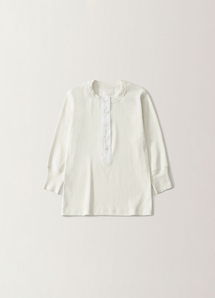 Nothing Written Vintage button t-shirt (White)