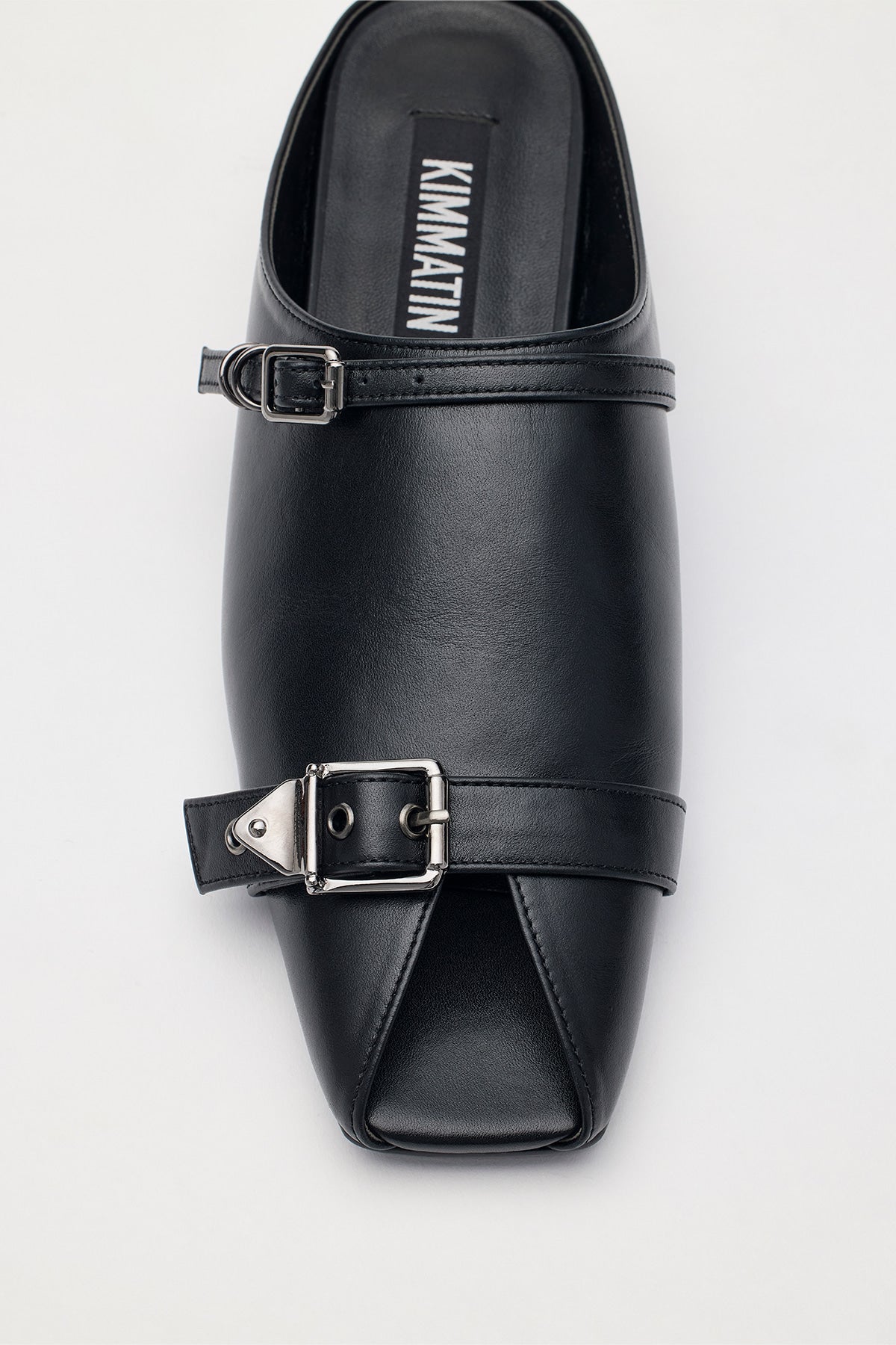Matinkim Open Toe Strap Mule IN Black