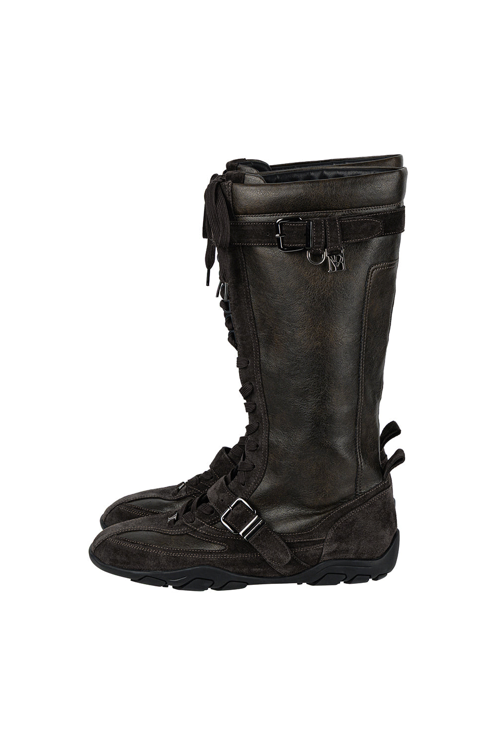 Treemingbird Suede-Panelled Boxing Boots Brown
