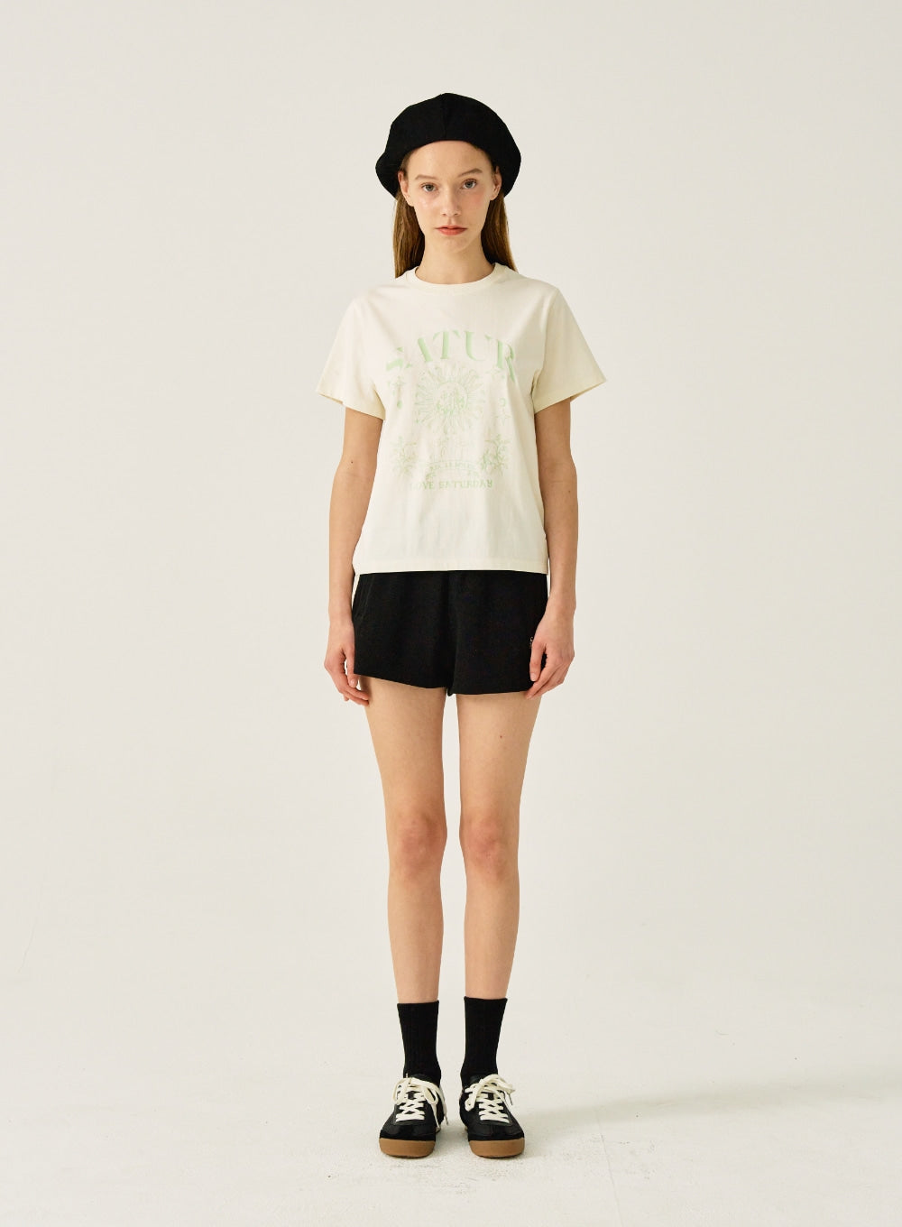 [satur] (W) Tarot Graphic T-Shirt - Cream Yellow
