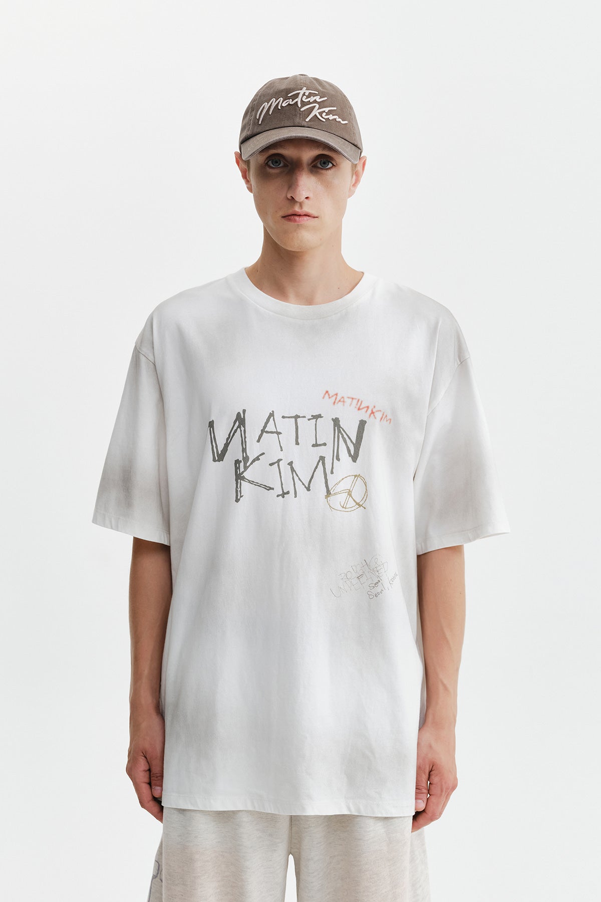 Matinkim Vintage Graffiti Logo Top IN White