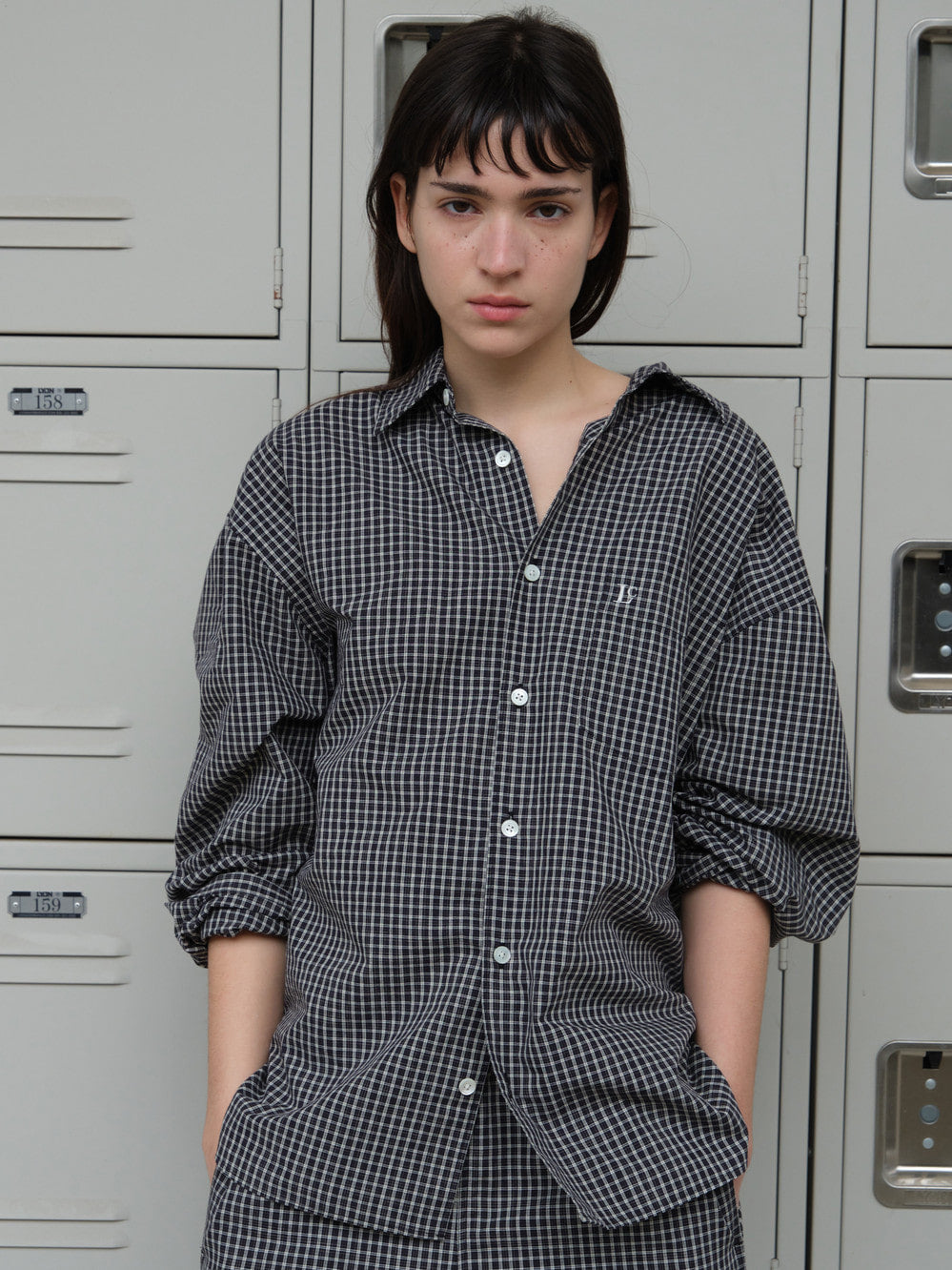Low Classic Oversized Lc Checked Shirt Black