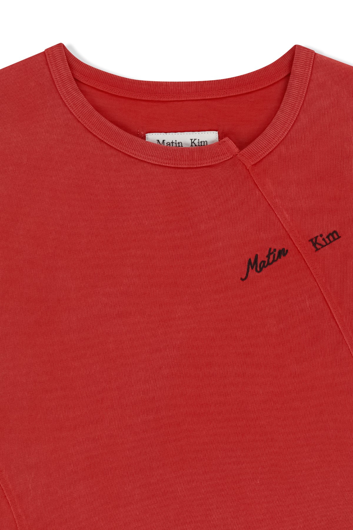 Matinkim Curved Cut Slim Top IN Red