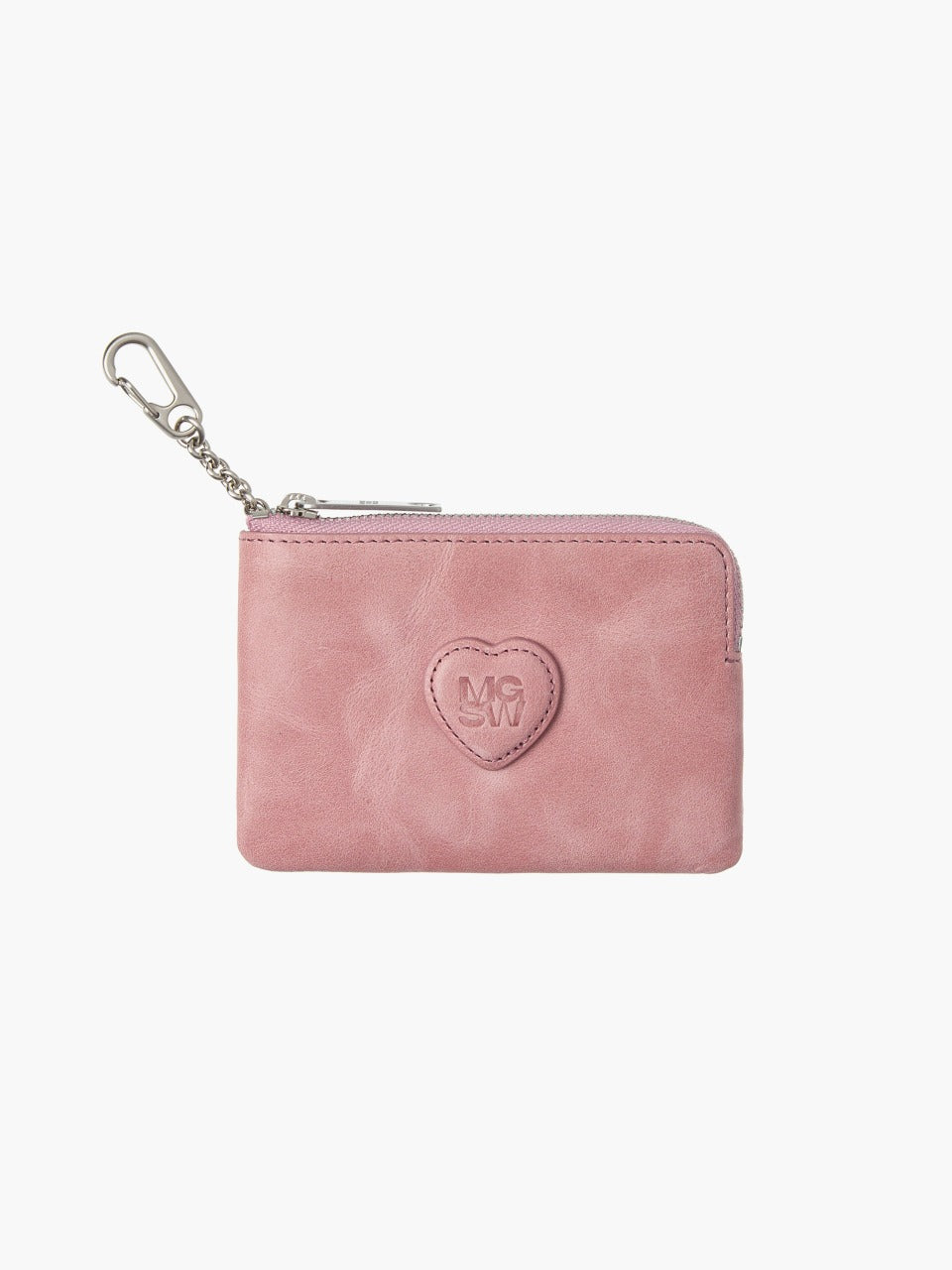 Margesherwood Heart Zipper Wallet tea rose pull-up