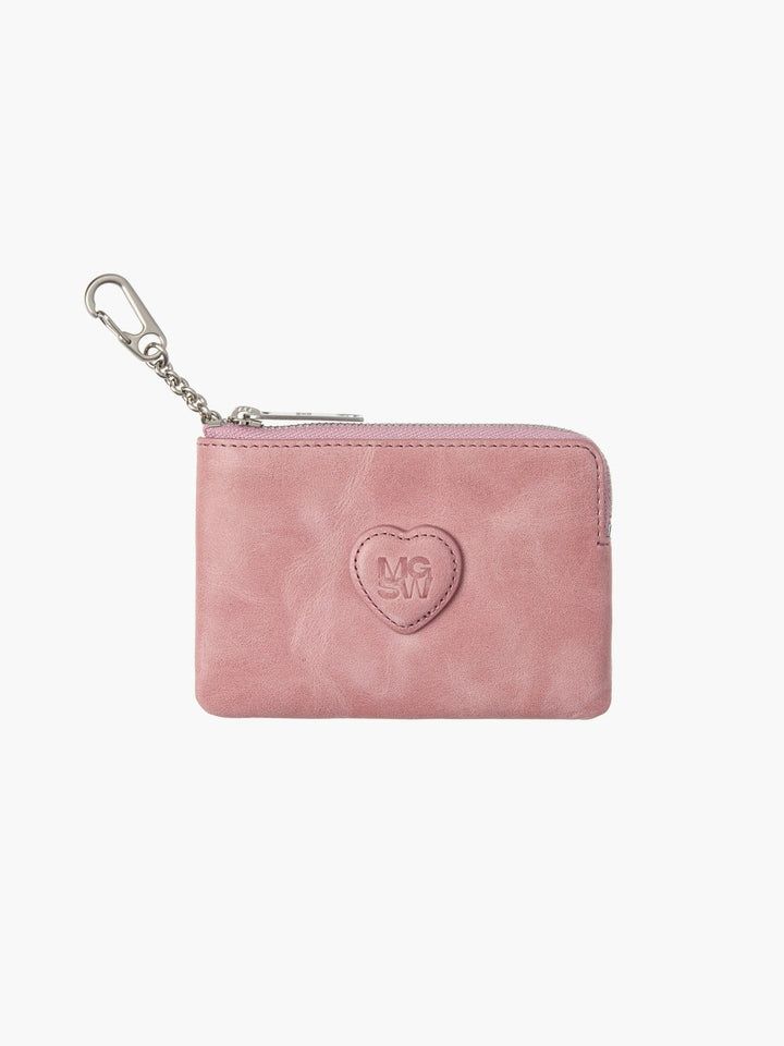 Margesherwood Heart Zipper Wallet tea rose pull-up