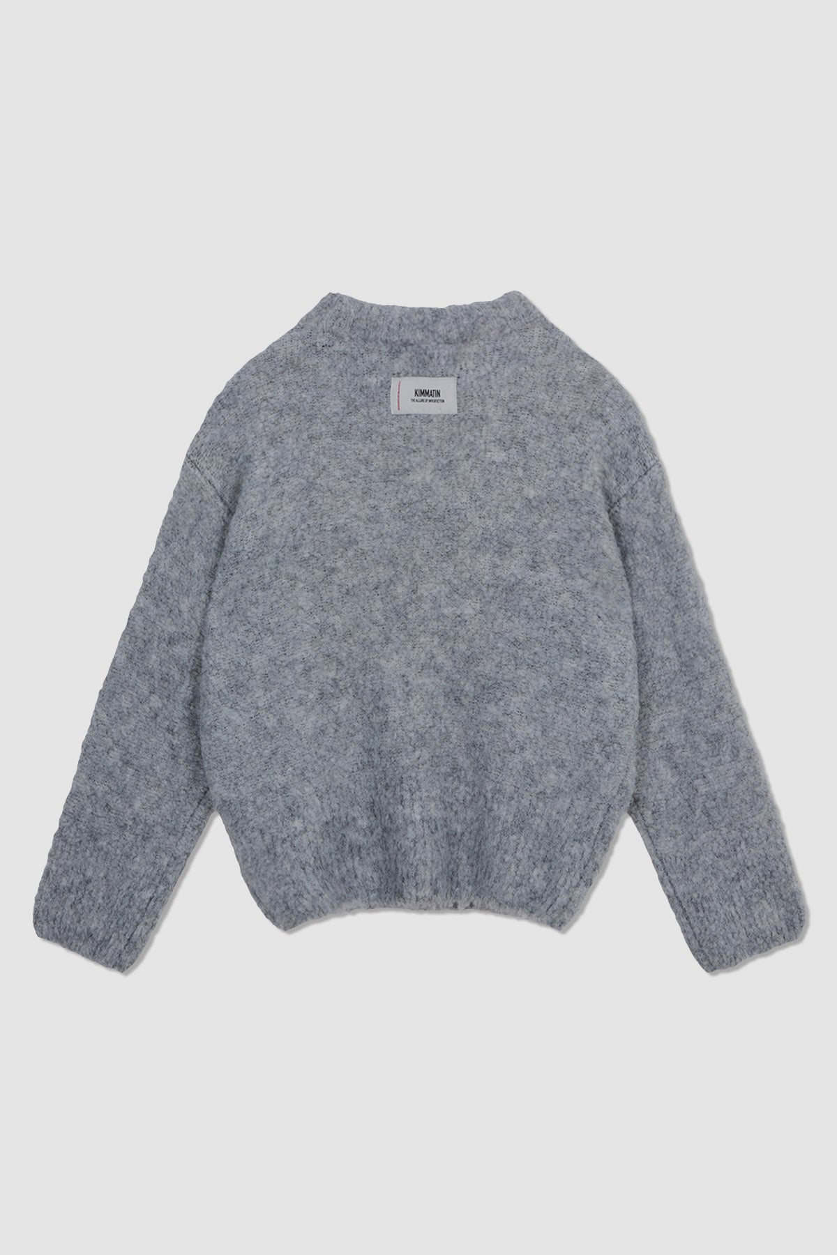 Matinkim Volume Neck Boucle Pullover IN Grey