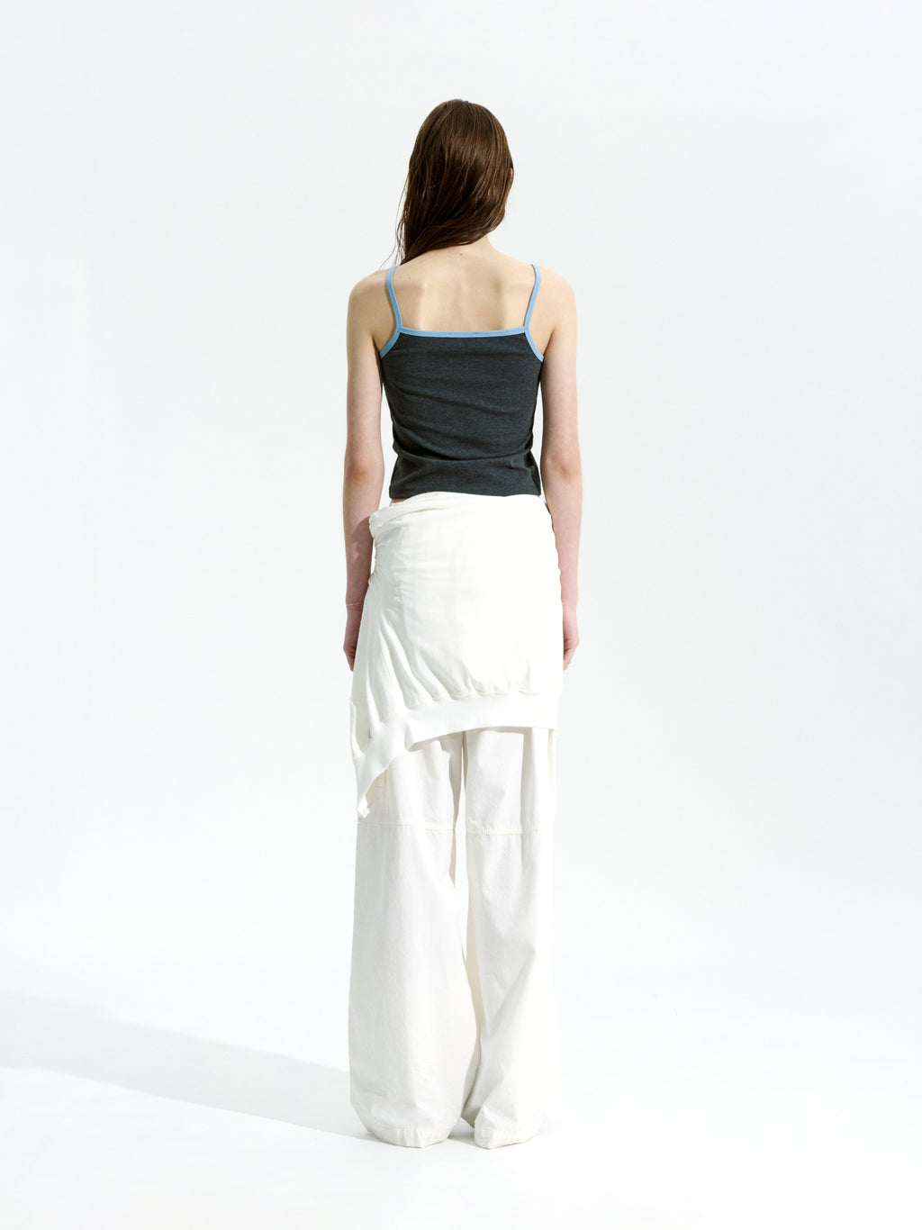 [Low Classic] Organic Silket Camisole_Charcoal