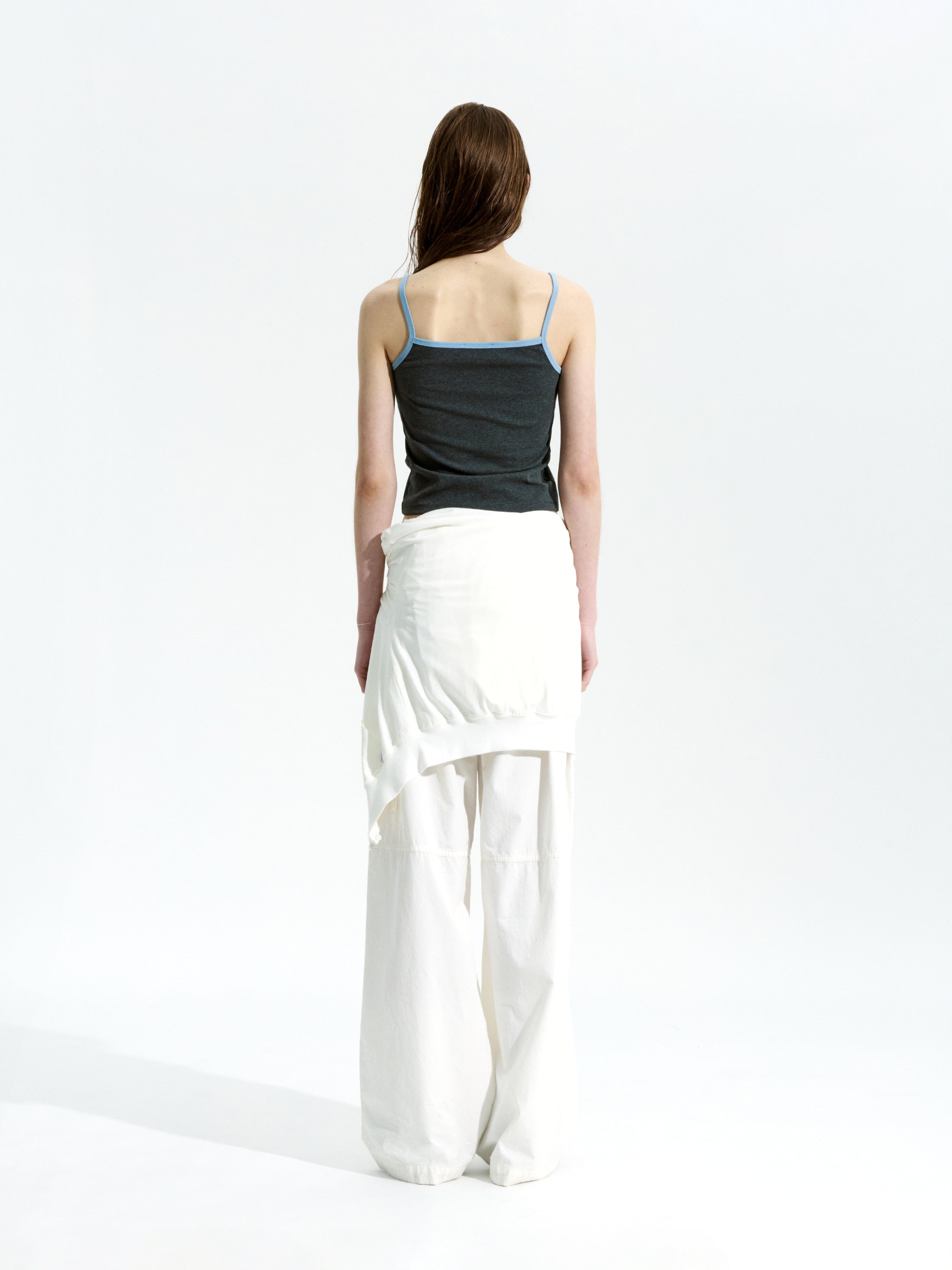 [Low Classic] Organic Silket Camisole_Charcoal