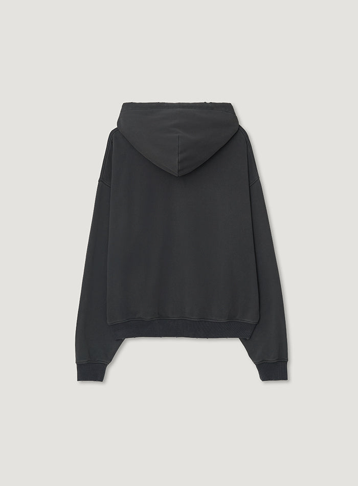 Mango Maniplease Weather Hooded Zip Up Charcoal