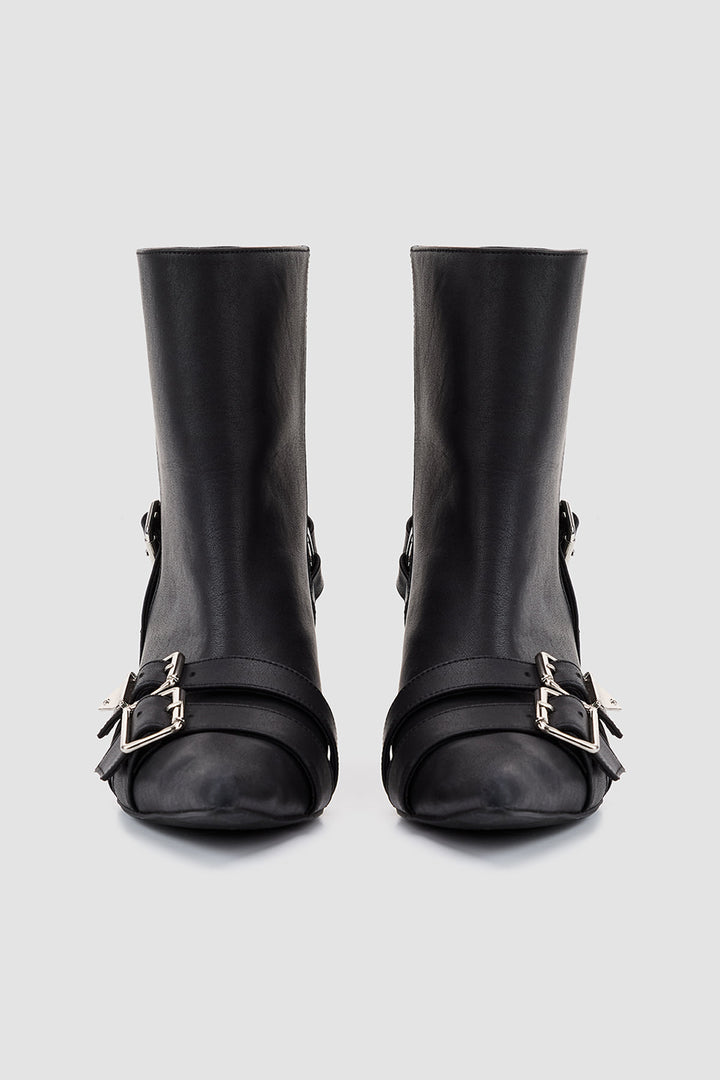 Matinkim Stiletto Ankle Boots IN Black