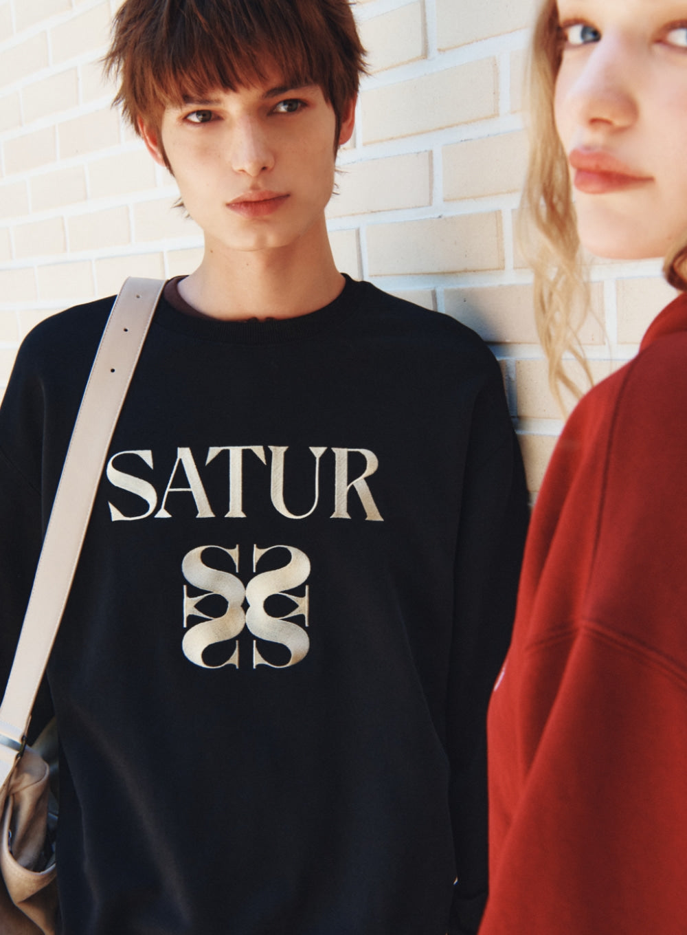[satur] Classic Logo Sweatshirt - Classic Black