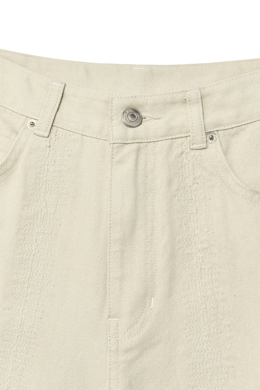 [matinkim] STITCH POINT WASHED COTTON PANTS IN CREAM