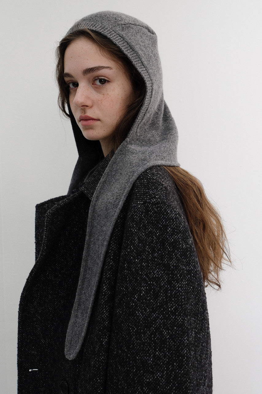 Dunst Babushka Scarf Melange Grey