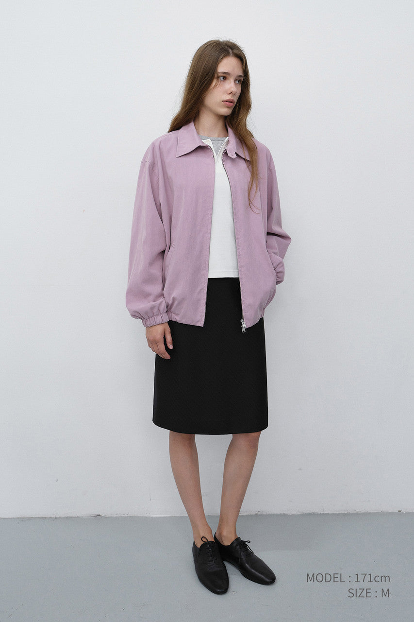 Dunst Unisex Collared Blouson Jacket Lavender Pink