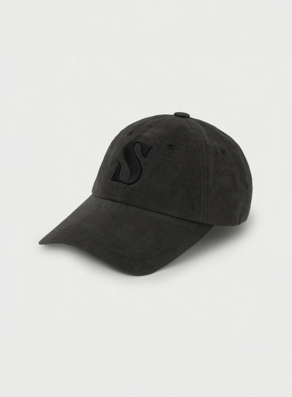 [satur] Vintage Mix Casual Ball Cap - Charcoal Black