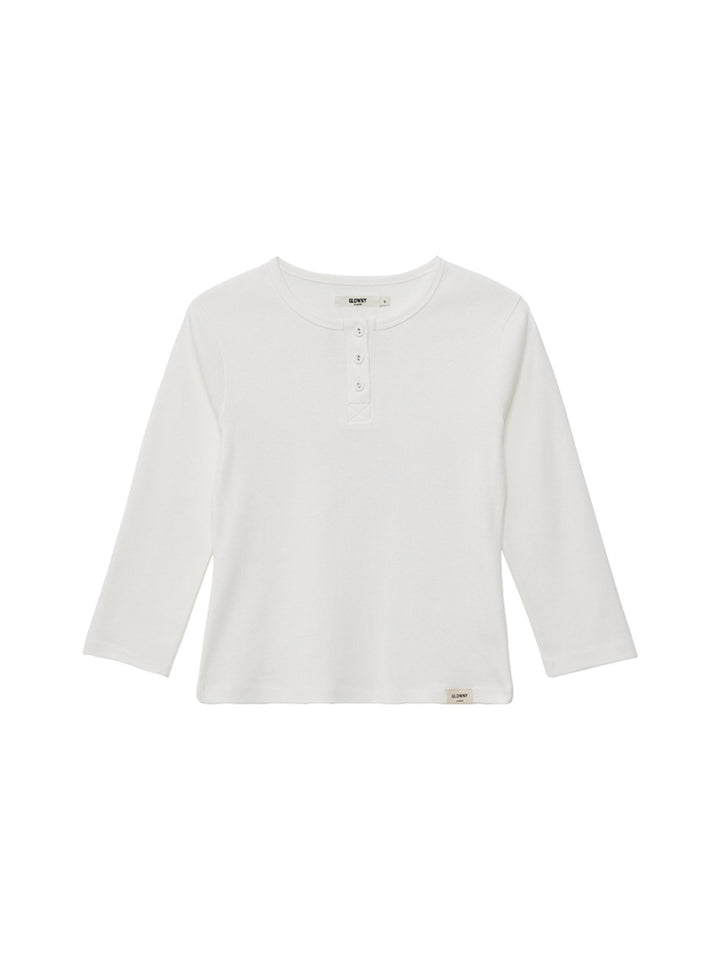 GLOWNY 3/4 Button Fly Tee (White)