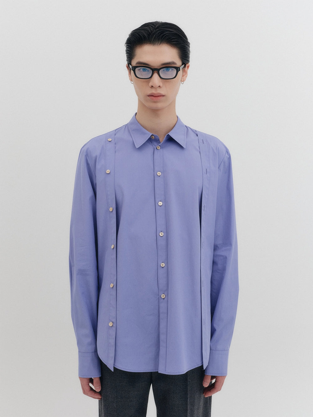 EENK Double-Button Classic Shirt - Lavender