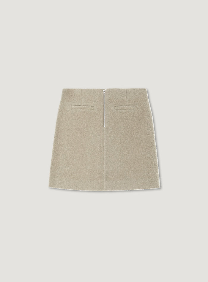 Mango Maniplease Poy Boucle Mini Skirt