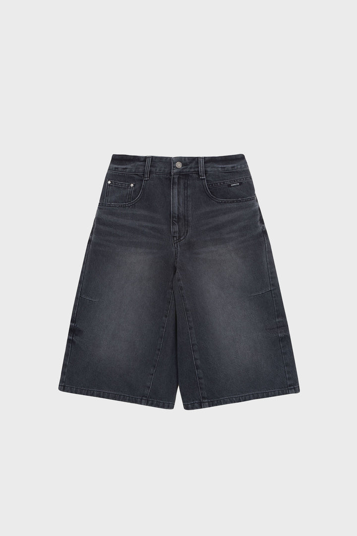 Matinkim Contrast Bermuda Denim Pants IN Dark Grey