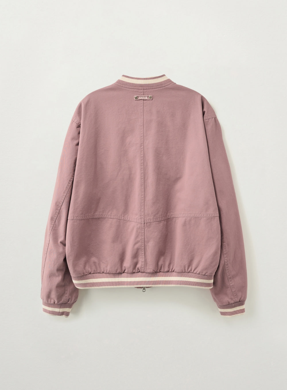 [SATUR] 90s Playback Varsity Jacket - Pink